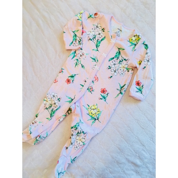 floral baby pajamas